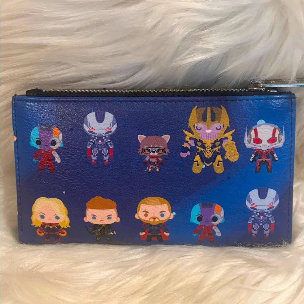 Loungefly Marvel Avengers: Endgame Chibi AOP Wallet EUC